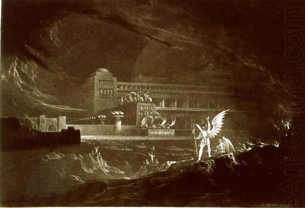 Pandemonium - One out of a set of mezzotints with the same title, John Martin
